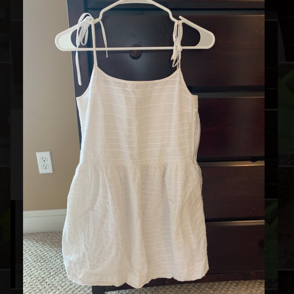 White Striped Tie Strap GAP Dress Size 2